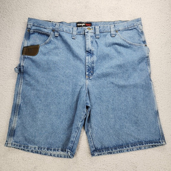 Wrangler Other - Wrangler Riggs Workwear Carpenter Shorts Mens 48 Blue Denim Relaxed 11 Inseam